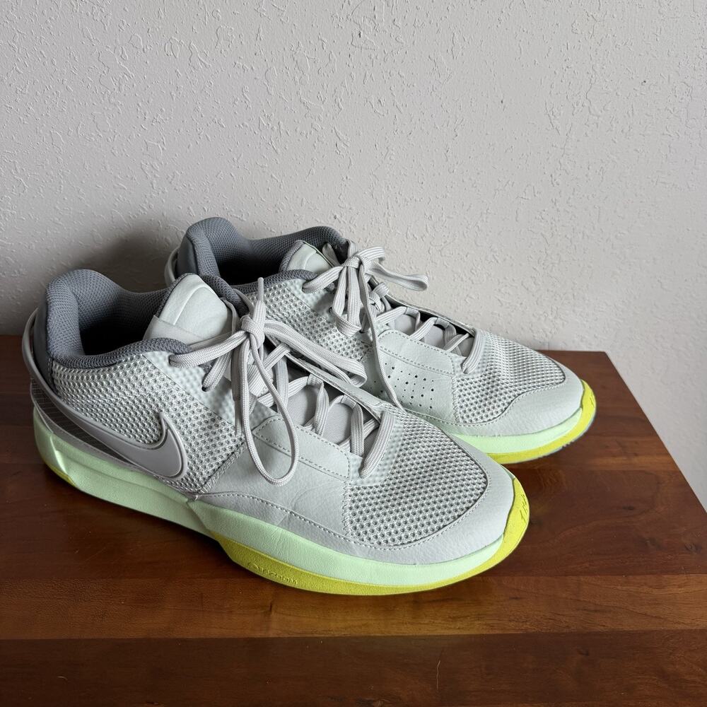 Nike JA 1 Light Silver Grey Green Cyber Basketball Shoe Men’s 10.5 FQ4796-003